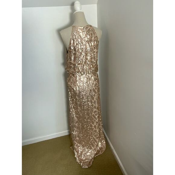 Donna Morgan Tiffany Sequined Dress (COLOR - Rose Quartz - SIZE 10) - Picture 5 of 13